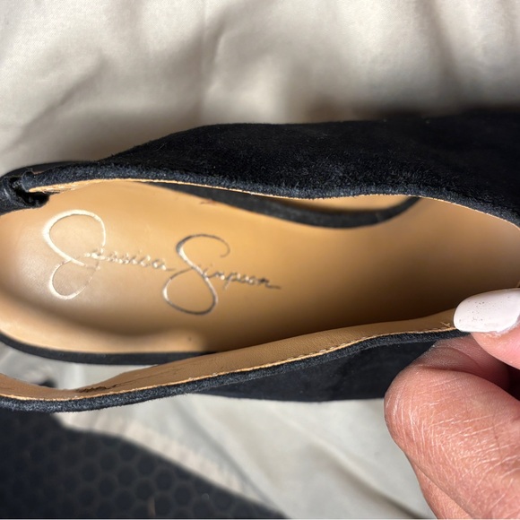 Jessica Simpson Black Peep-Toe Heels - Picture 4 of 7